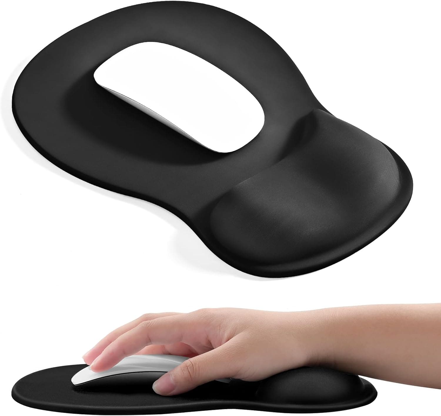 Alfombrilla ergonómica con reposamuñecas de gel