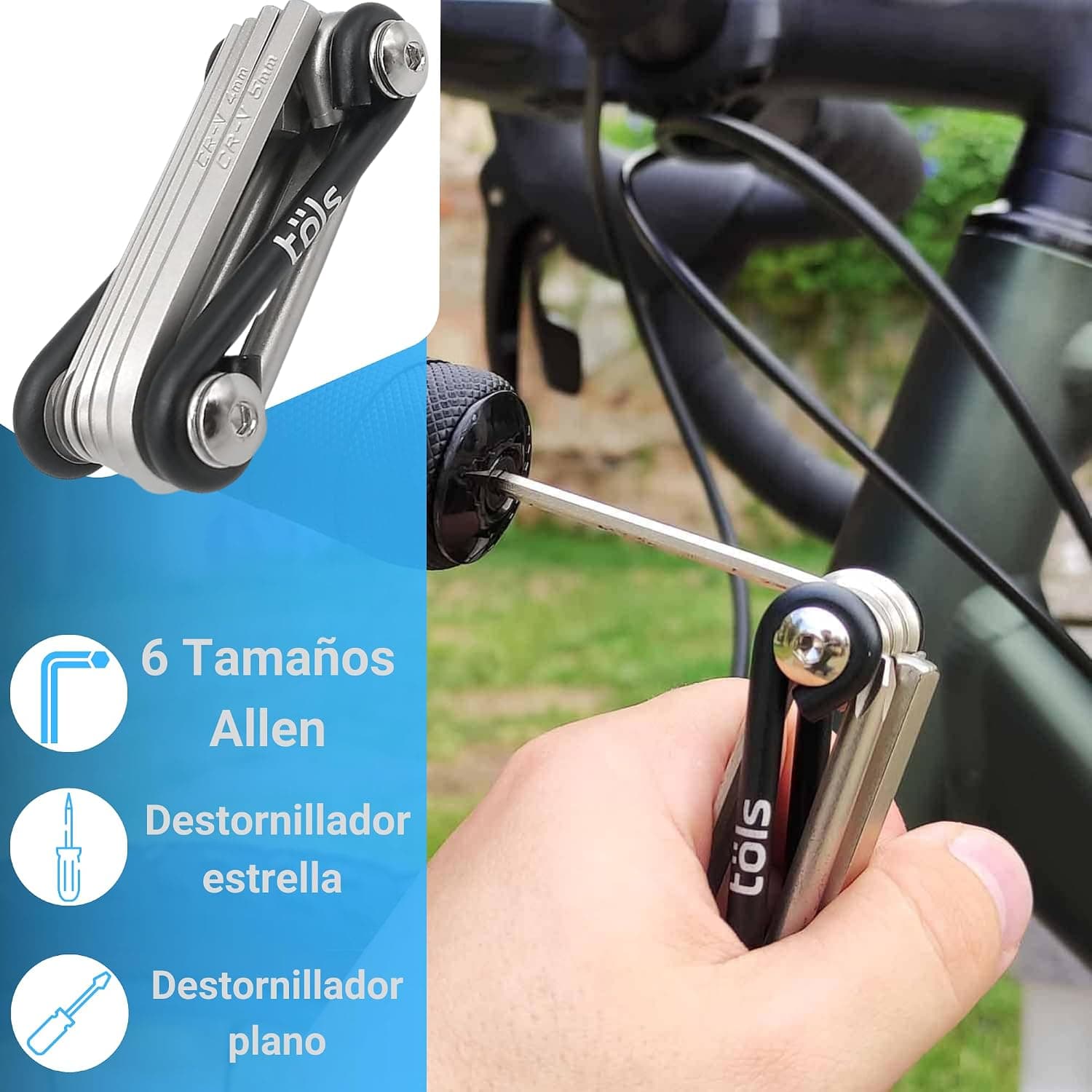 Multiherramienta de Bicicleta con 8 Funciones, foto 3