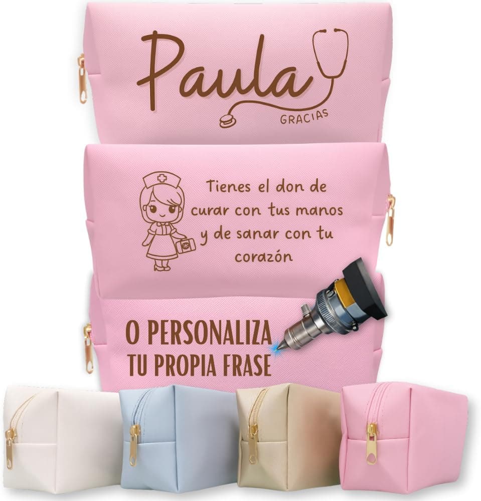 Neceser personalizado con nombre para enfermera