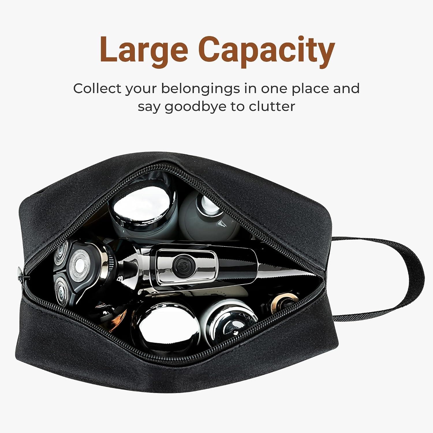 Neceser compacto para hombre con compartimento de afeitado, foto 2