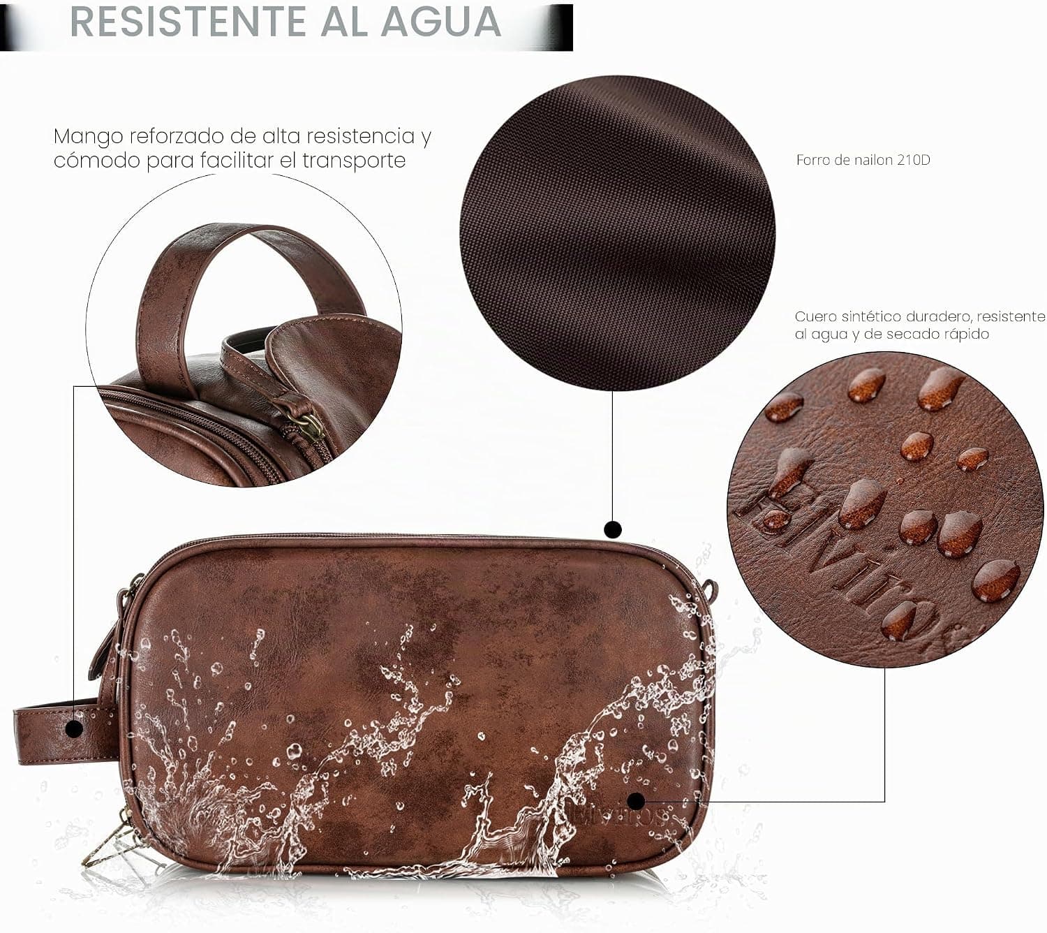 Neceser Elviros de viaje impermeable para hombre, foto 3
