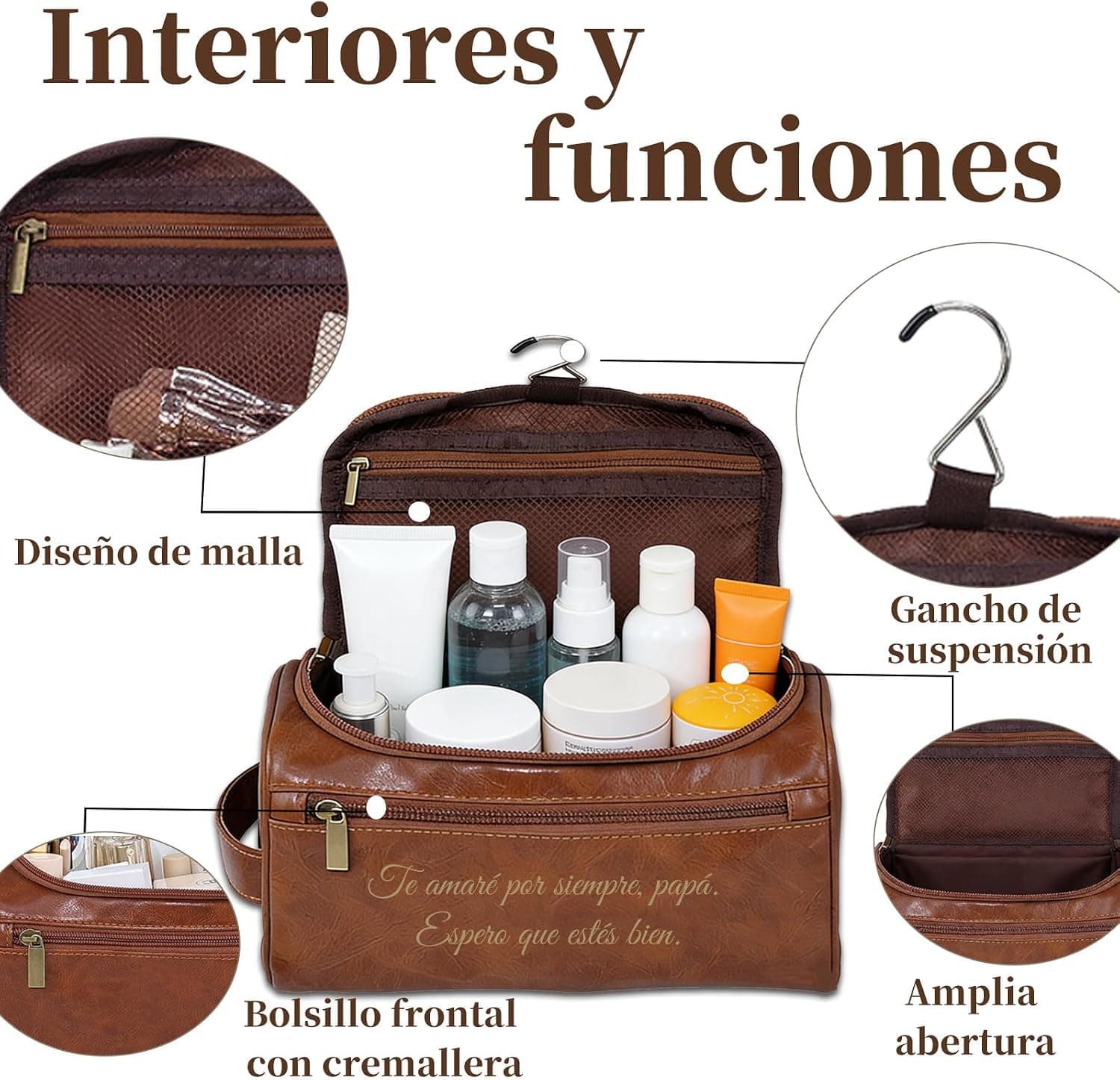 Neceser de hombre grabado con nombre o iniciales, Umitive, foto 3