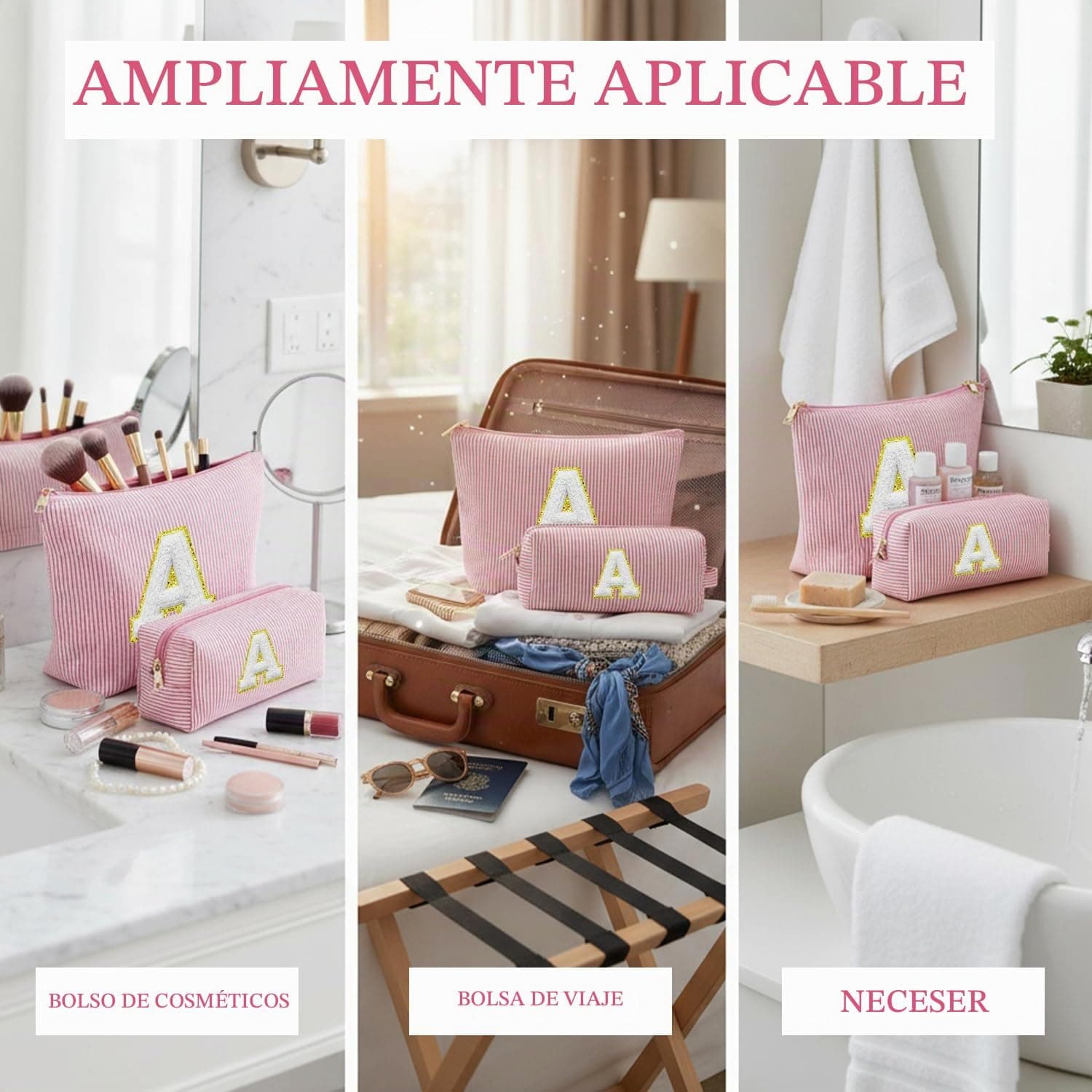 Neceser personalizado con iniciales VLYX, pack de 2, foto 3