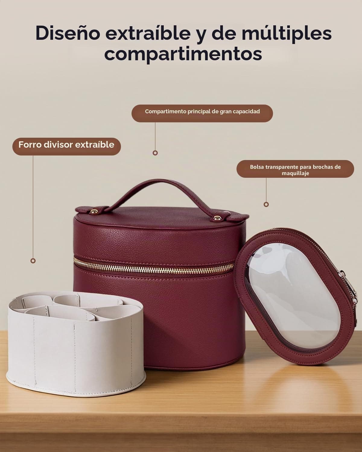 Neceser Prite con bolsa transparente, 2 unidades, foto 2