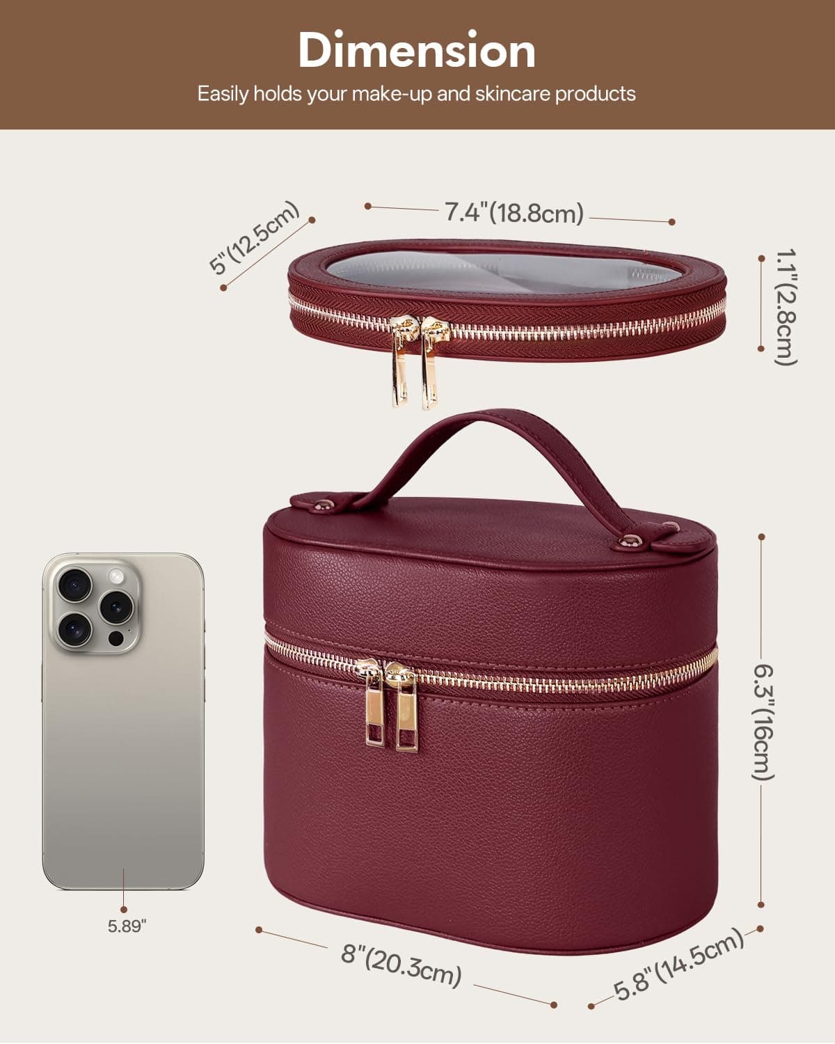 Neceser Prite con bolsa transparente, 2 unidades, foto 3
