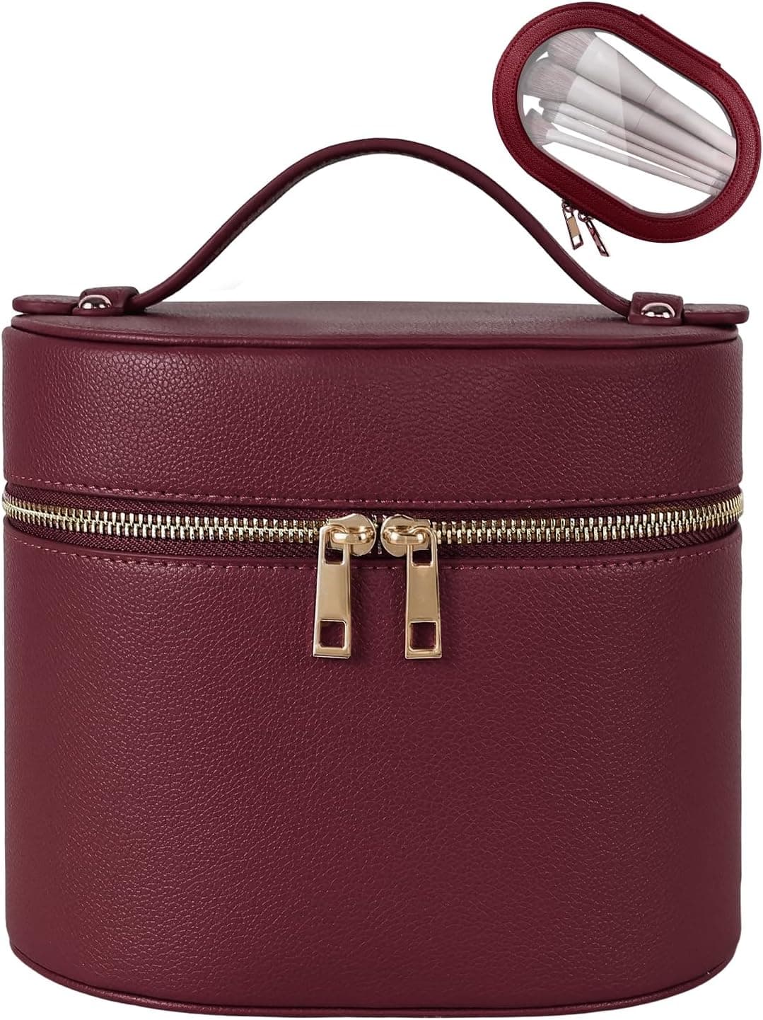 Neceser Prite en color burdeos con bolsa transparente incluida