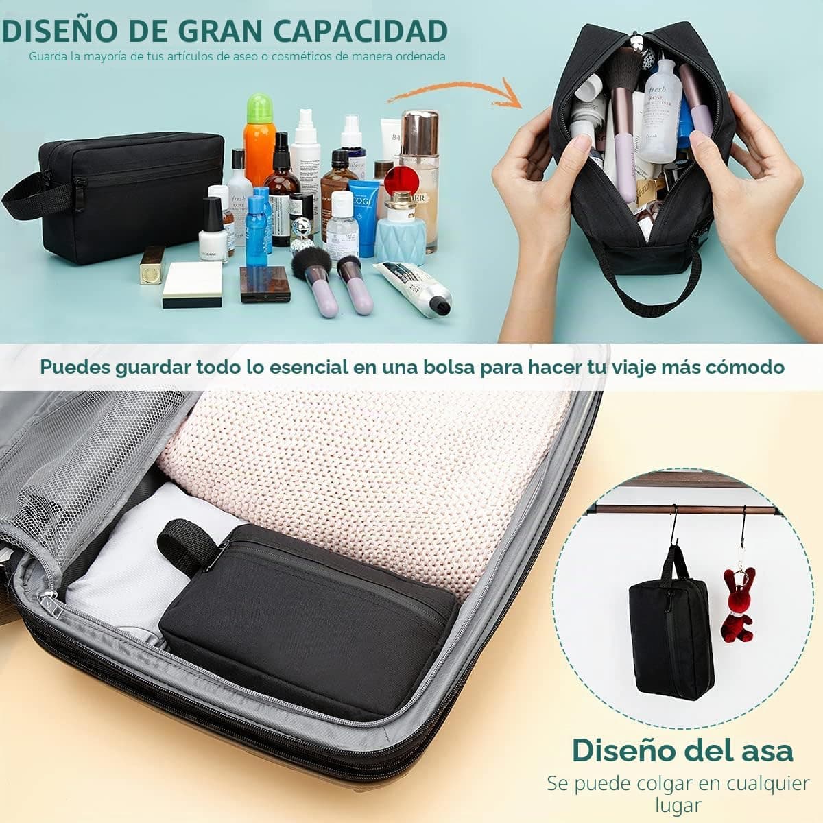 Neceser de viaje FUNSEED para hombre y mujer, foto 3