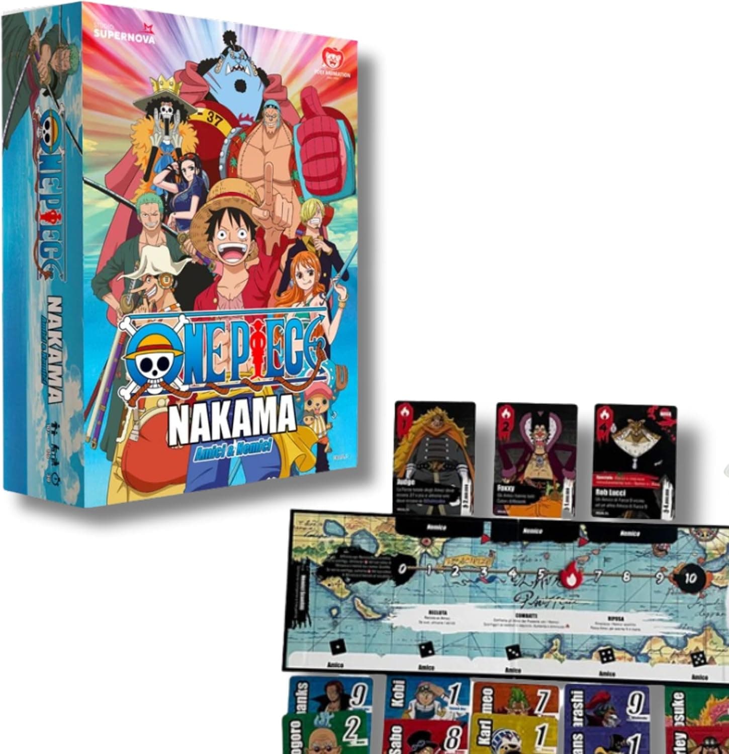 Caja del juego de cartas One Piece Nakama Amigos y Enemigos