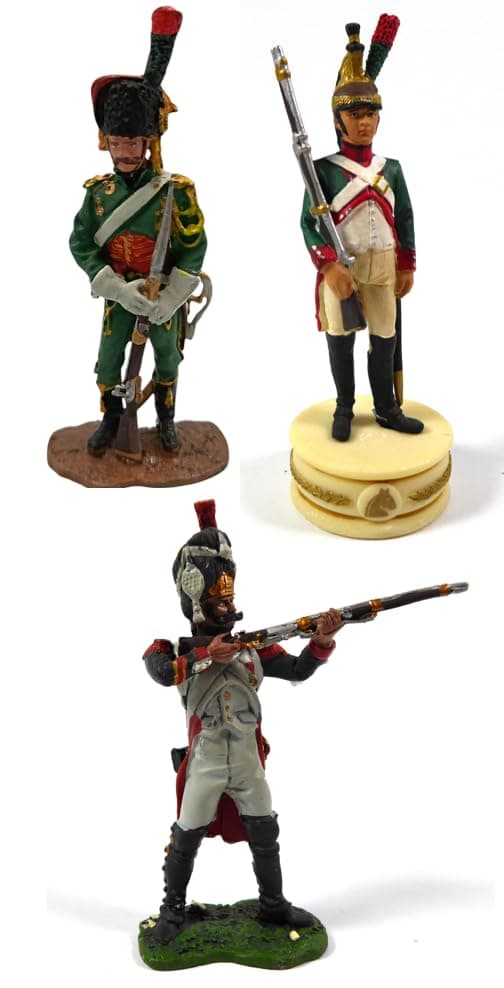 Set OPO 10 de tres figuras napoleónicas a 60mm