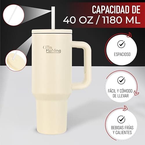 Vaso Otto Koning 40oz con pajita