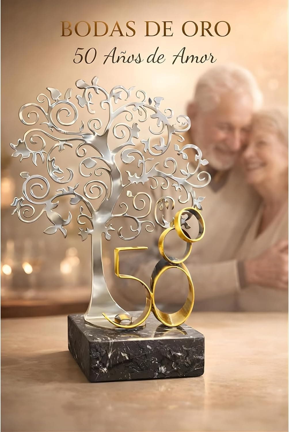 Pack Árbol Grabado con Globos para Bodas de Oro, foto 3