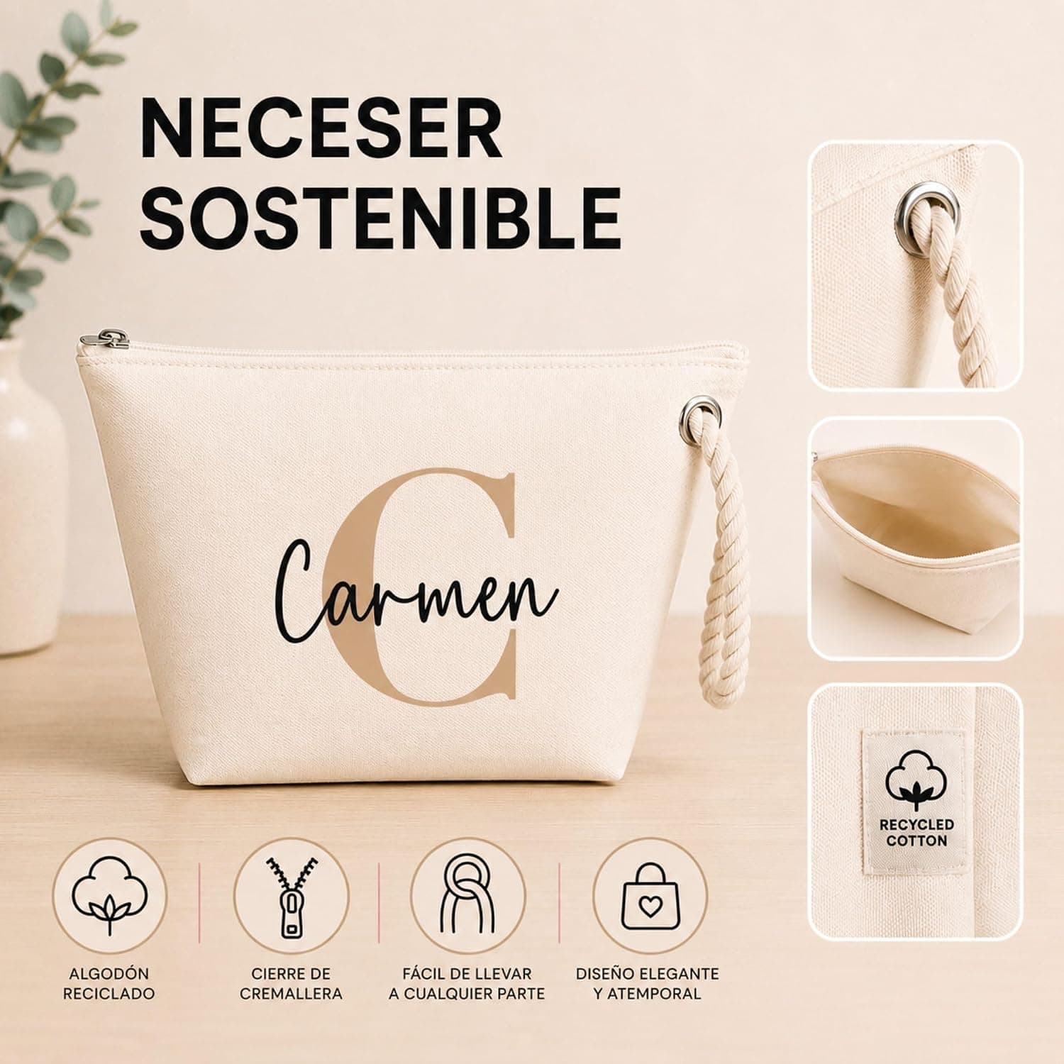 Pack bolso de playa personalizado con neceser, de LolaPix, foto 3