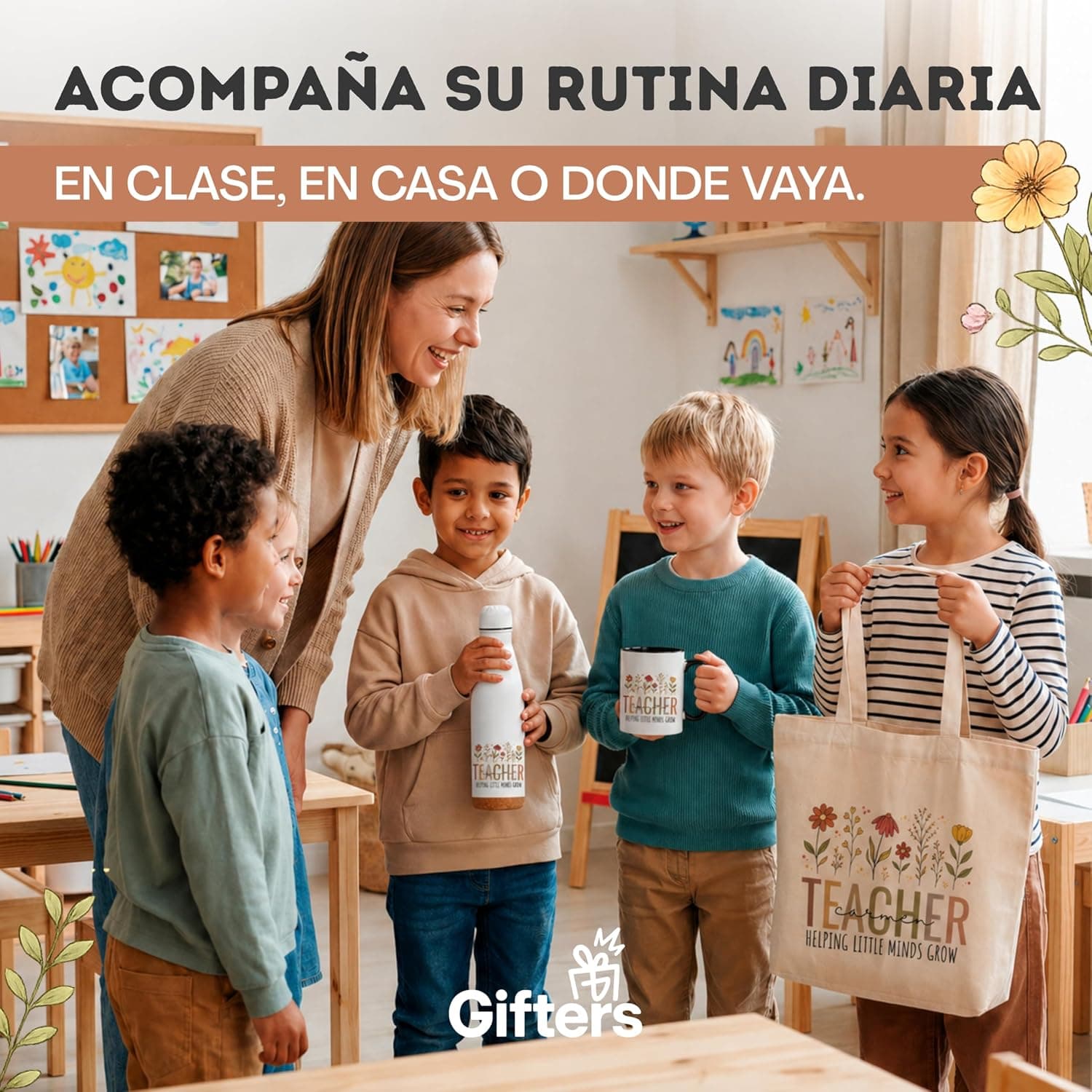 Pack de regalo personalizado para profesora, de Gifters, foto 2
