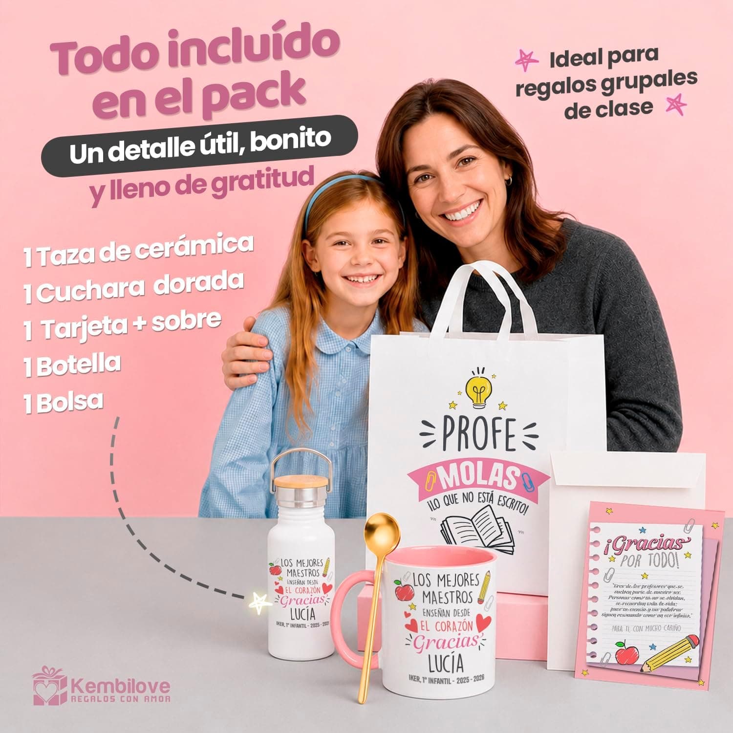 Pack de regalo personalizado para profesora, de Kembilove, foto 2