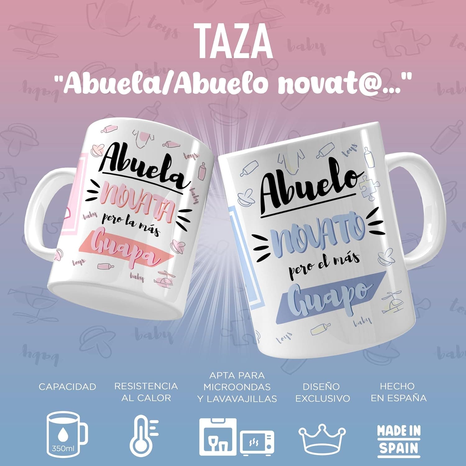 Pack de tazas para abuelos novatos LINFORMAL, foto 2