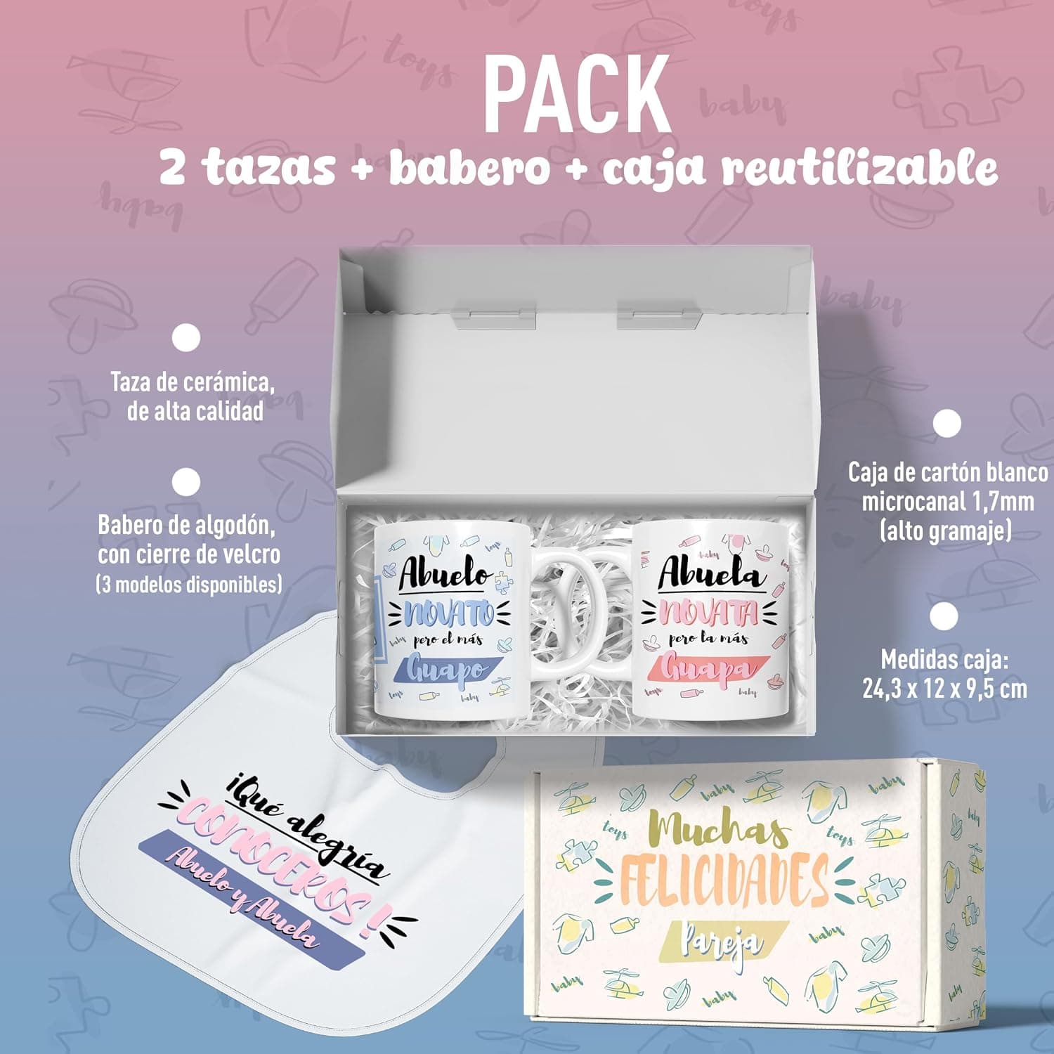 Pack de tazas para abuelos novatos LINFORMAL, foto 3