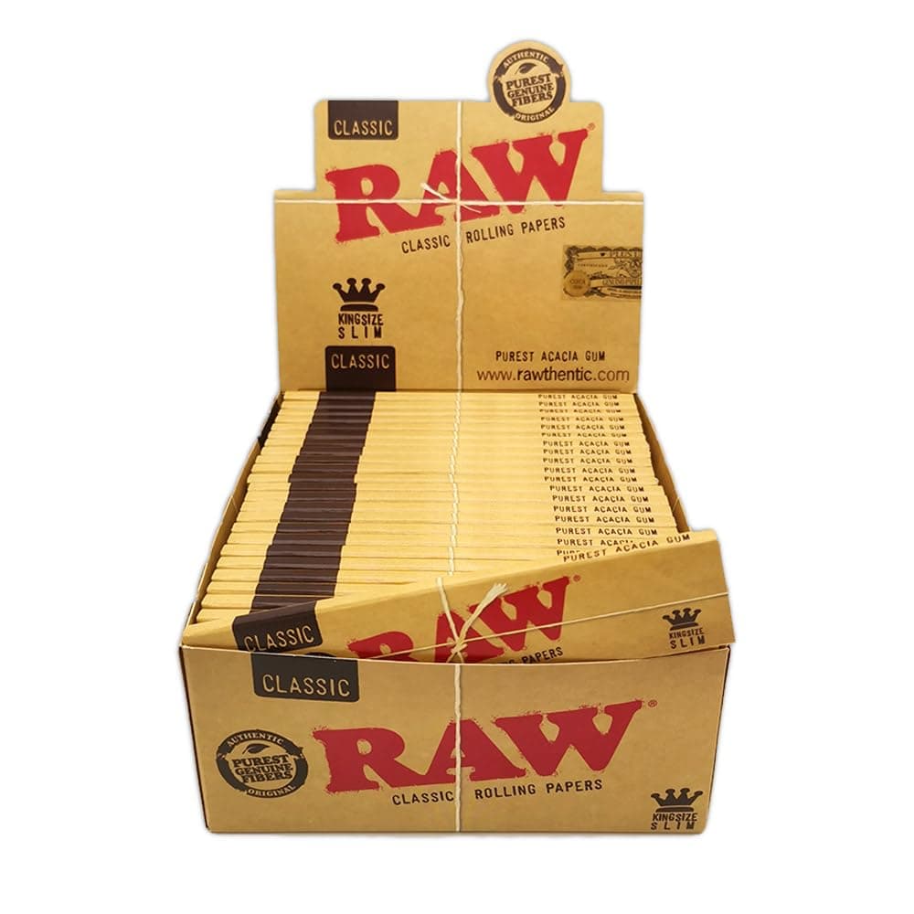 Pack de libritos de papel de fumar Raw Classic King Size Slim