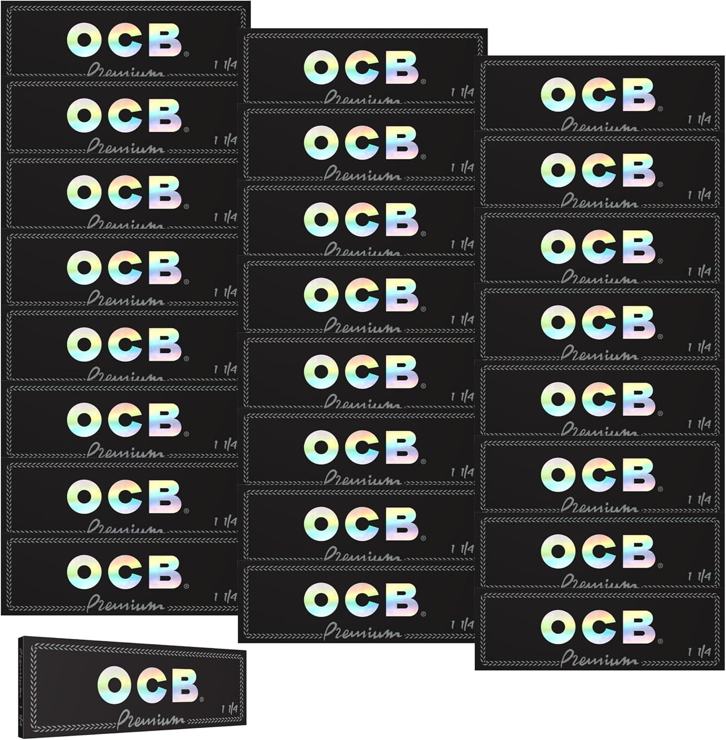 Pack de 25 librillos de papel de liar OCB Negro