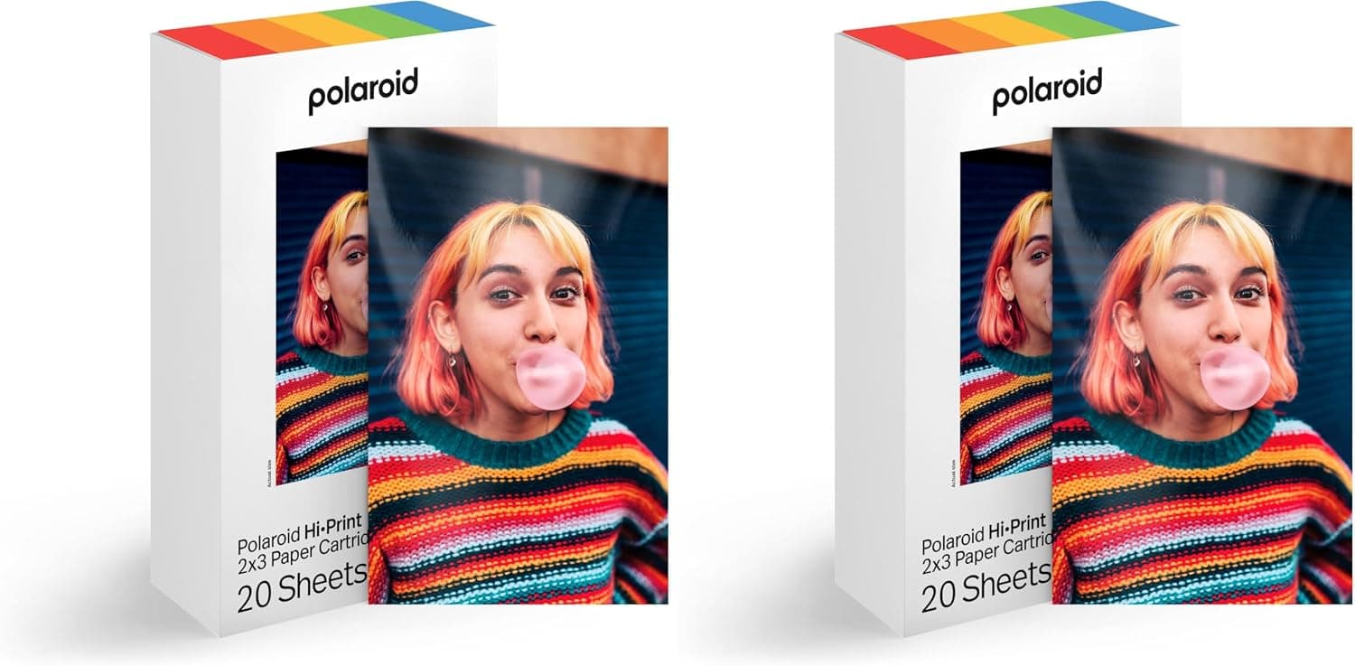El paquete de papel Hi-Print 2x3 con una foto impresa de muestra