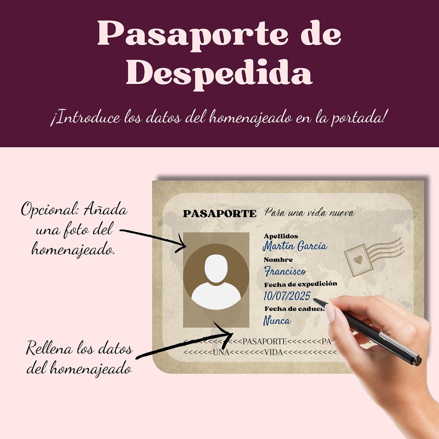 Pasaporte de Despedida para Firmar, foto 2