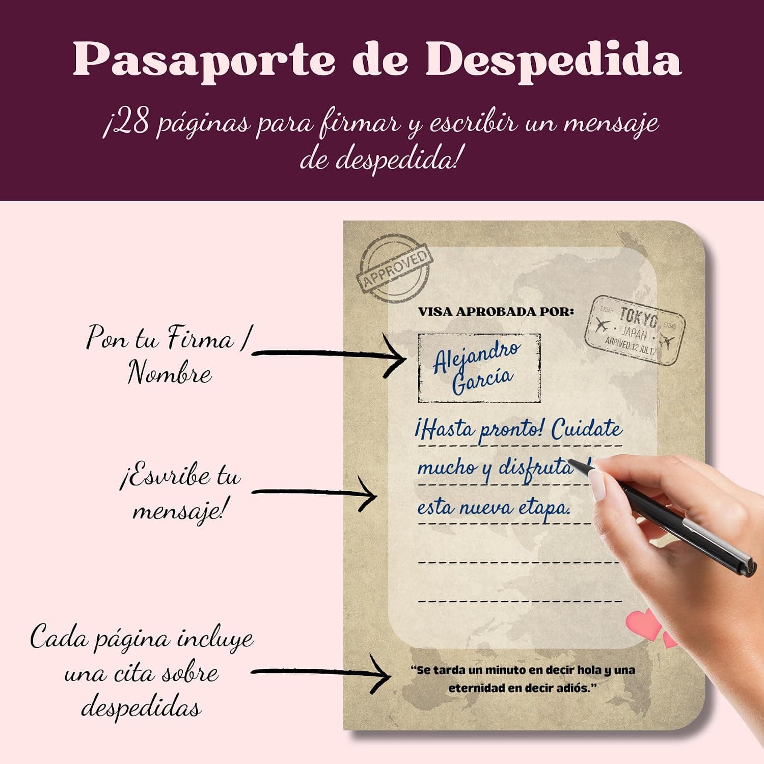 Pasaporte de Despedida para Firmar, foto 3