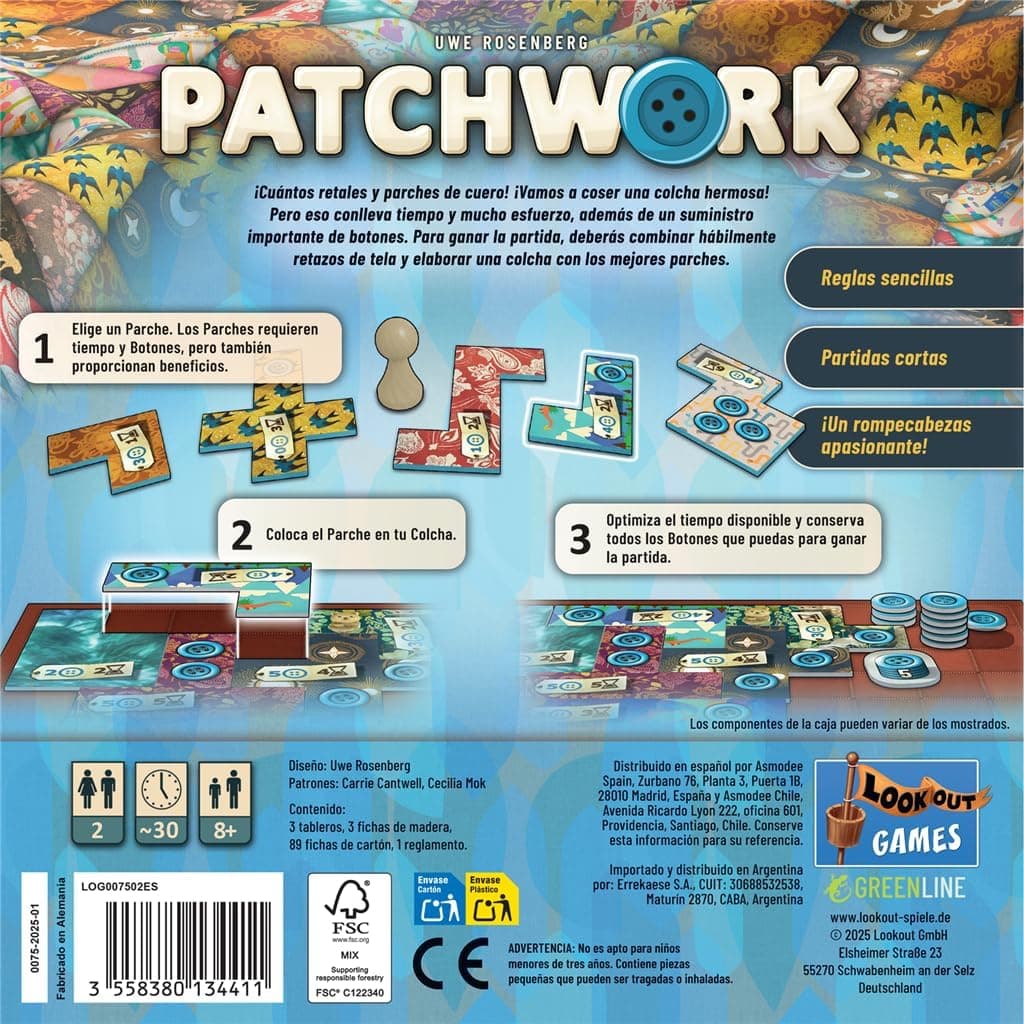 Patchwork, Juego de Mesa para Dos Jugadores, foto 2