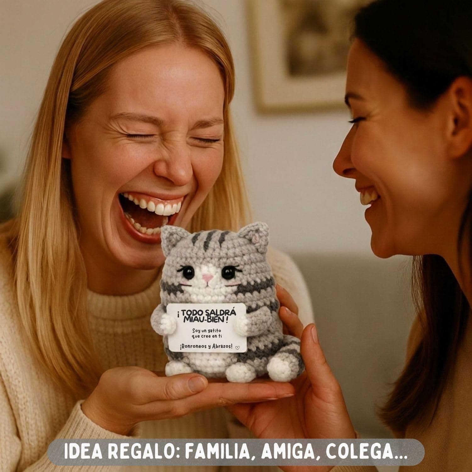 Peluche amigurumi de gatito positivo, foto 3