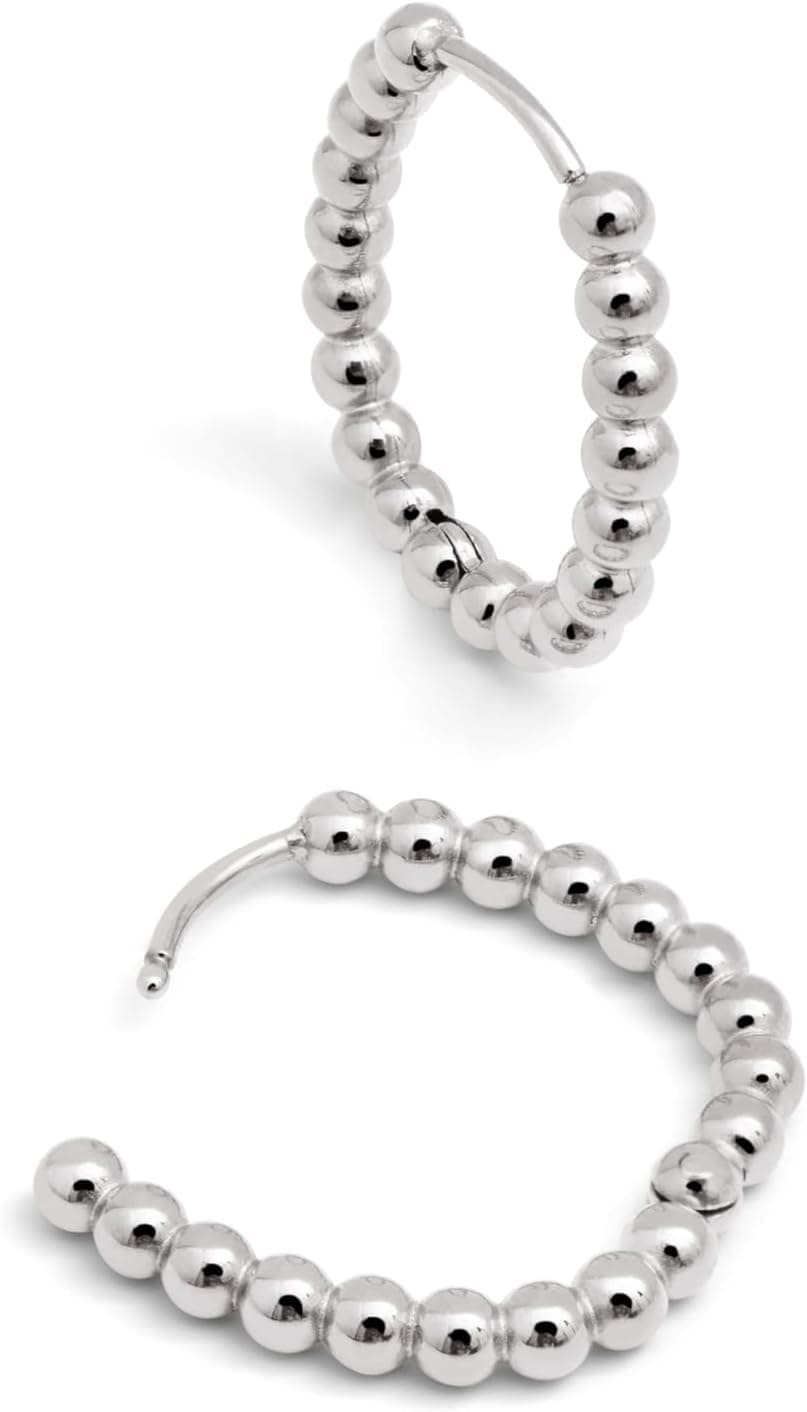 Pendientes de aro con bolitas, foto 3