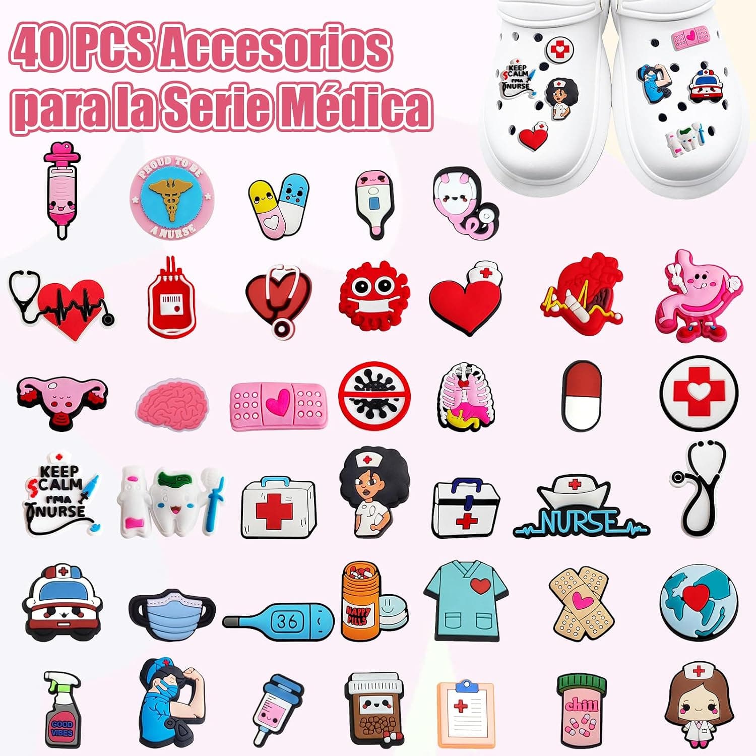 Pines decorativos para zuecos sanitarios, pack grande, foto 2