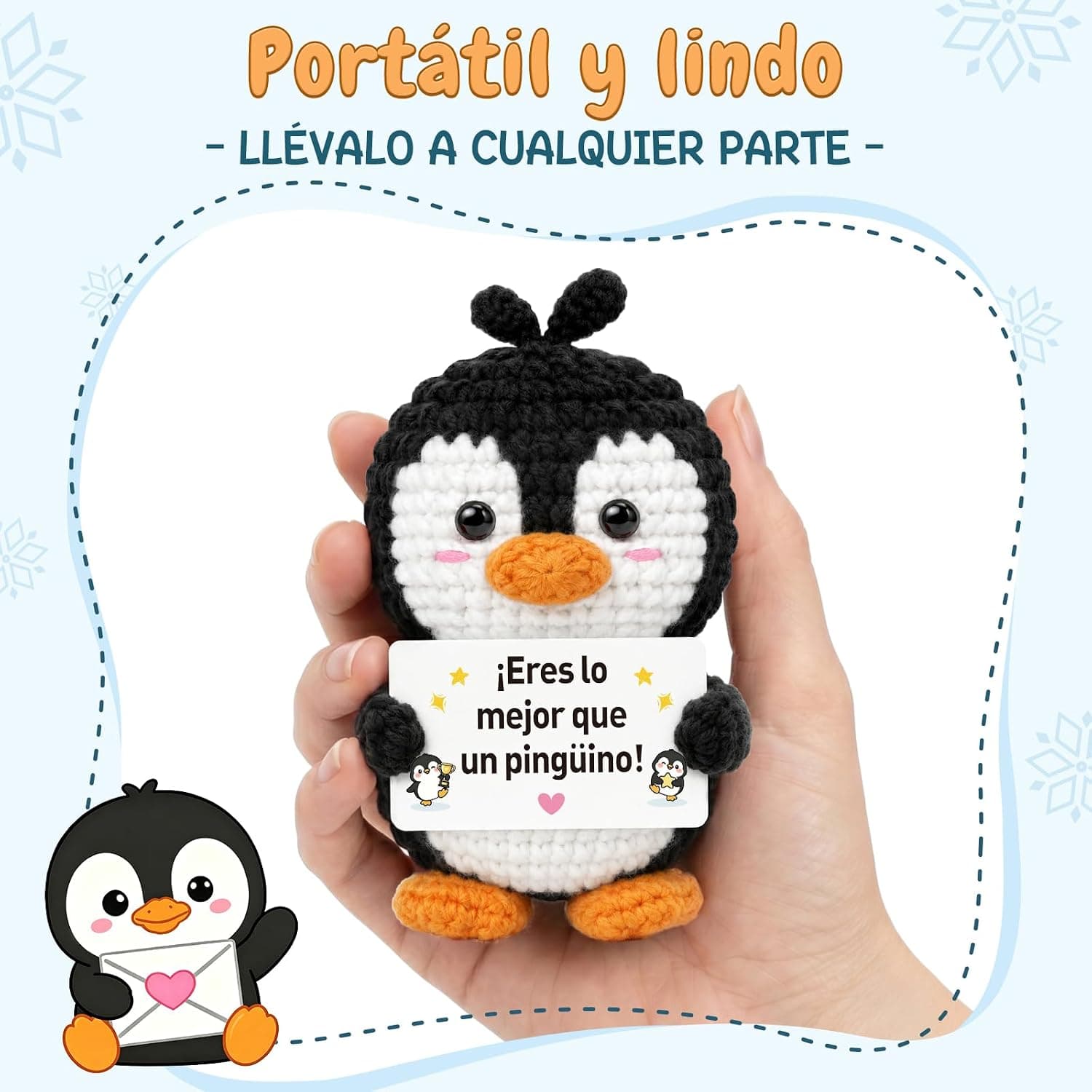 Pingüino de Ganchillo Pocket Hug, foto 3