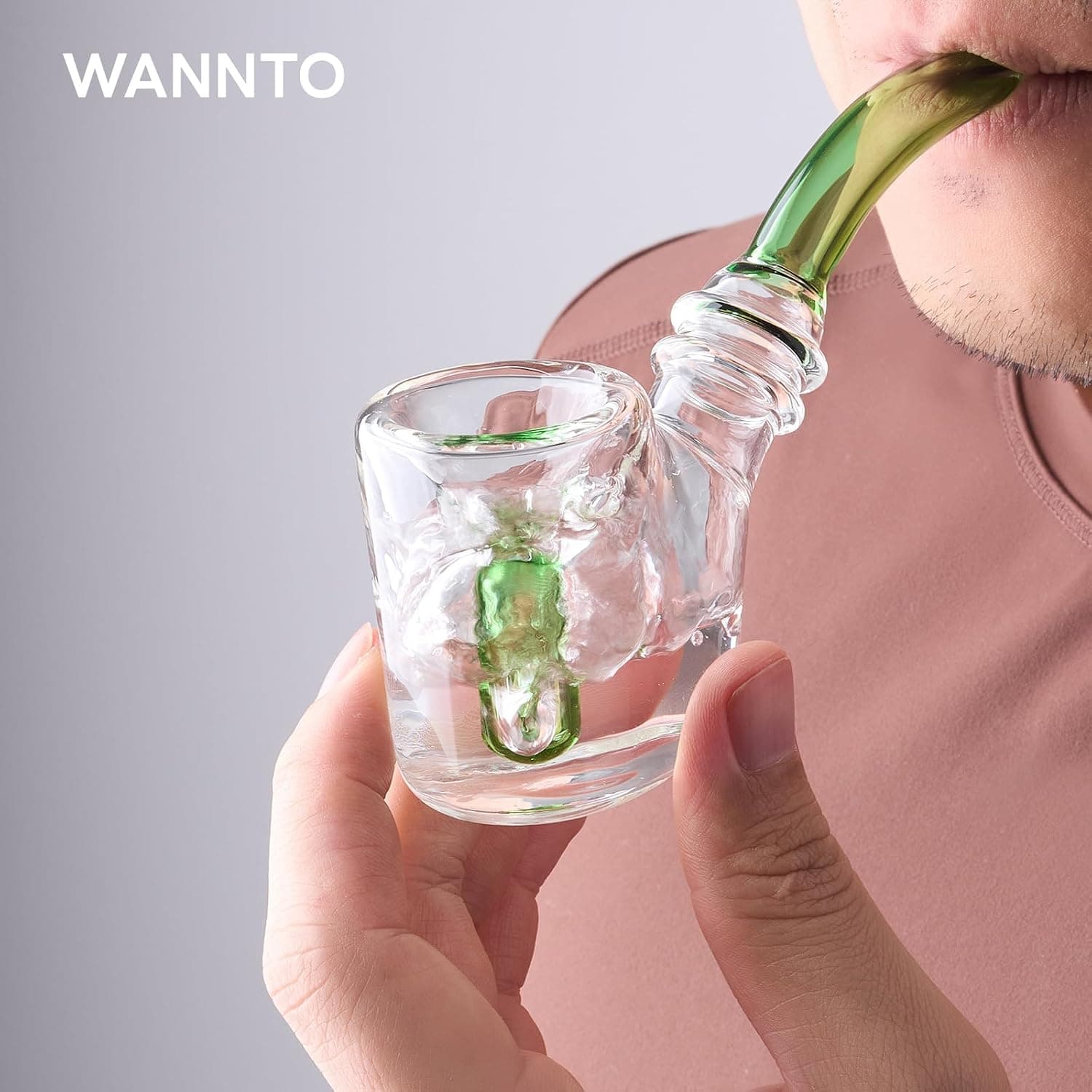 Pipa de vidrio 2 en 1 con función mini bong, foto 3