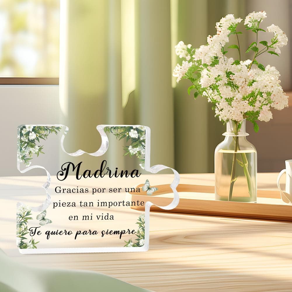 Xioabre Pieza de puzle de metacrilato «Madrina, gracias por ser una pieza tan importante en mi vida», foto 3
