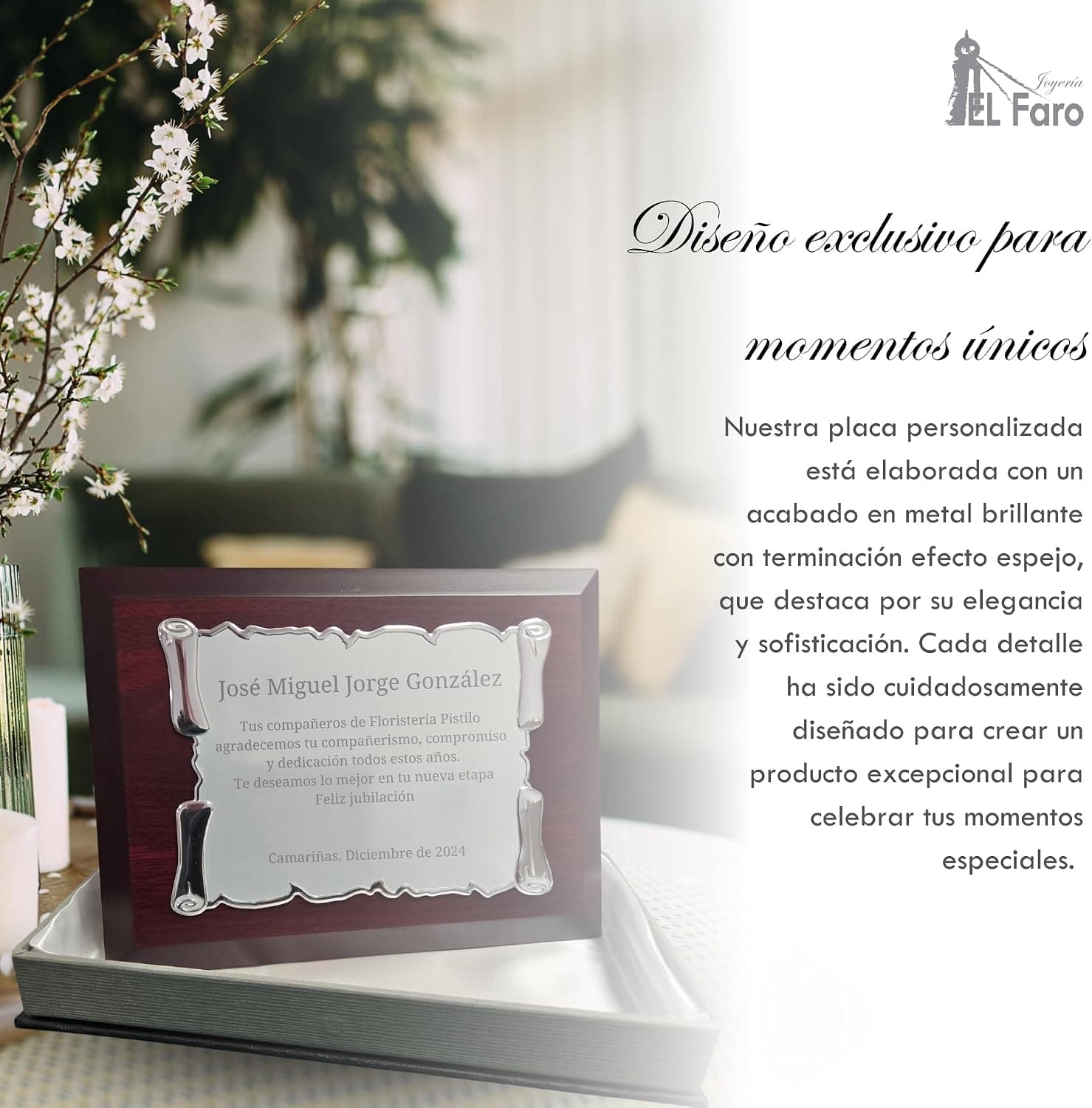 Placa Conmemorativa Personalizada con Estuche, foto 3
