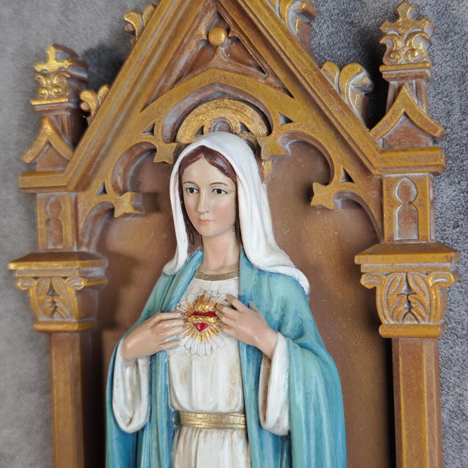 Placa de pared del Corazón de María con agua bendita, foto 2