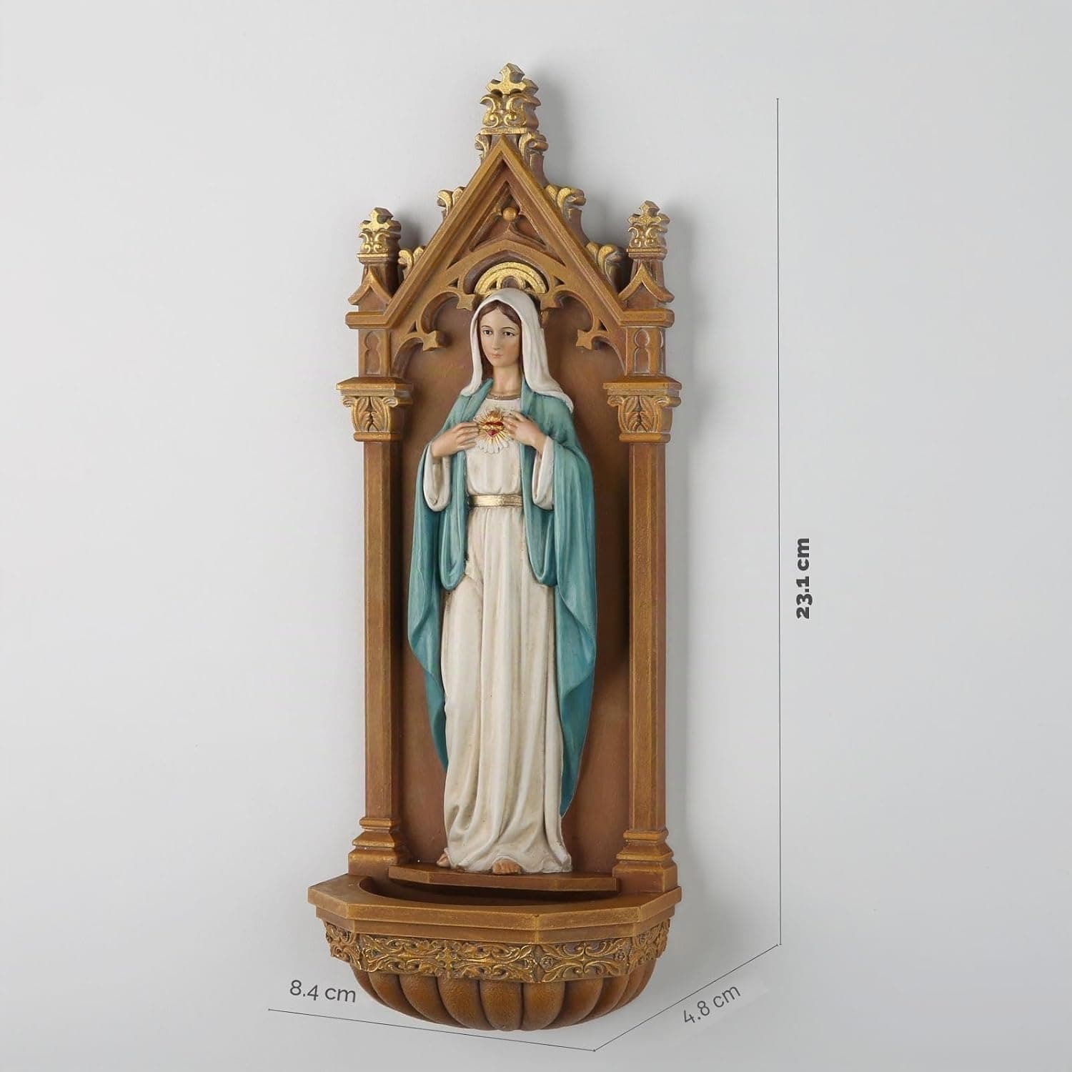 Placa de pared del Corazón de María con agua bendita, foto 3