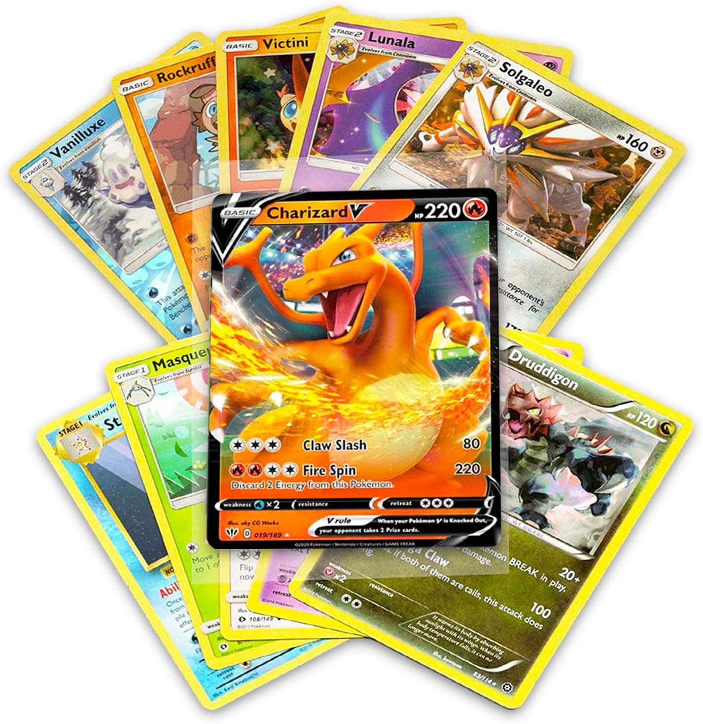 Detalle de una carta Secreta o Full Art incluida en el lote
