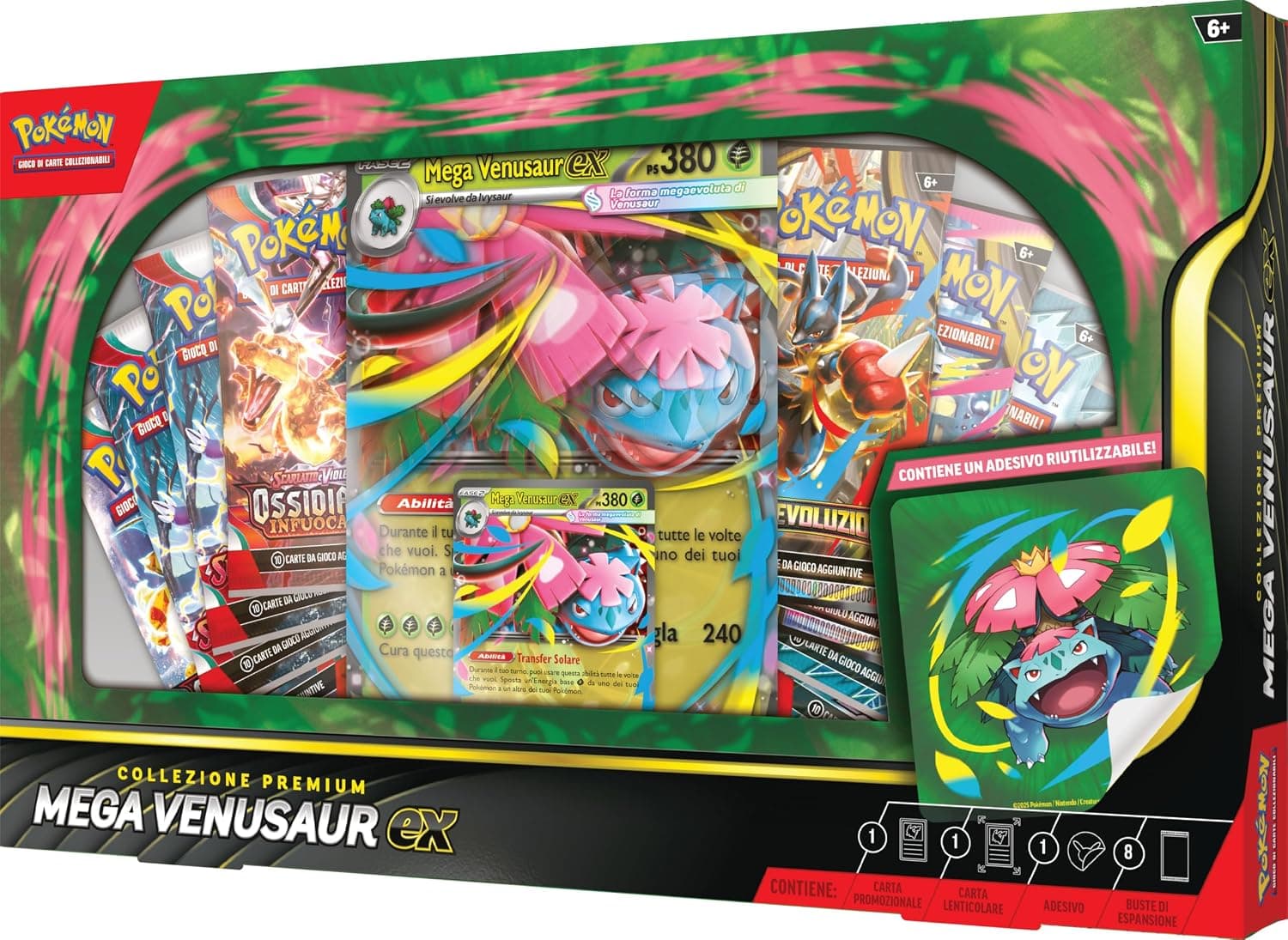 Tarjeta lenticular gigante de Mega Venusaur-ex incluida en la colección