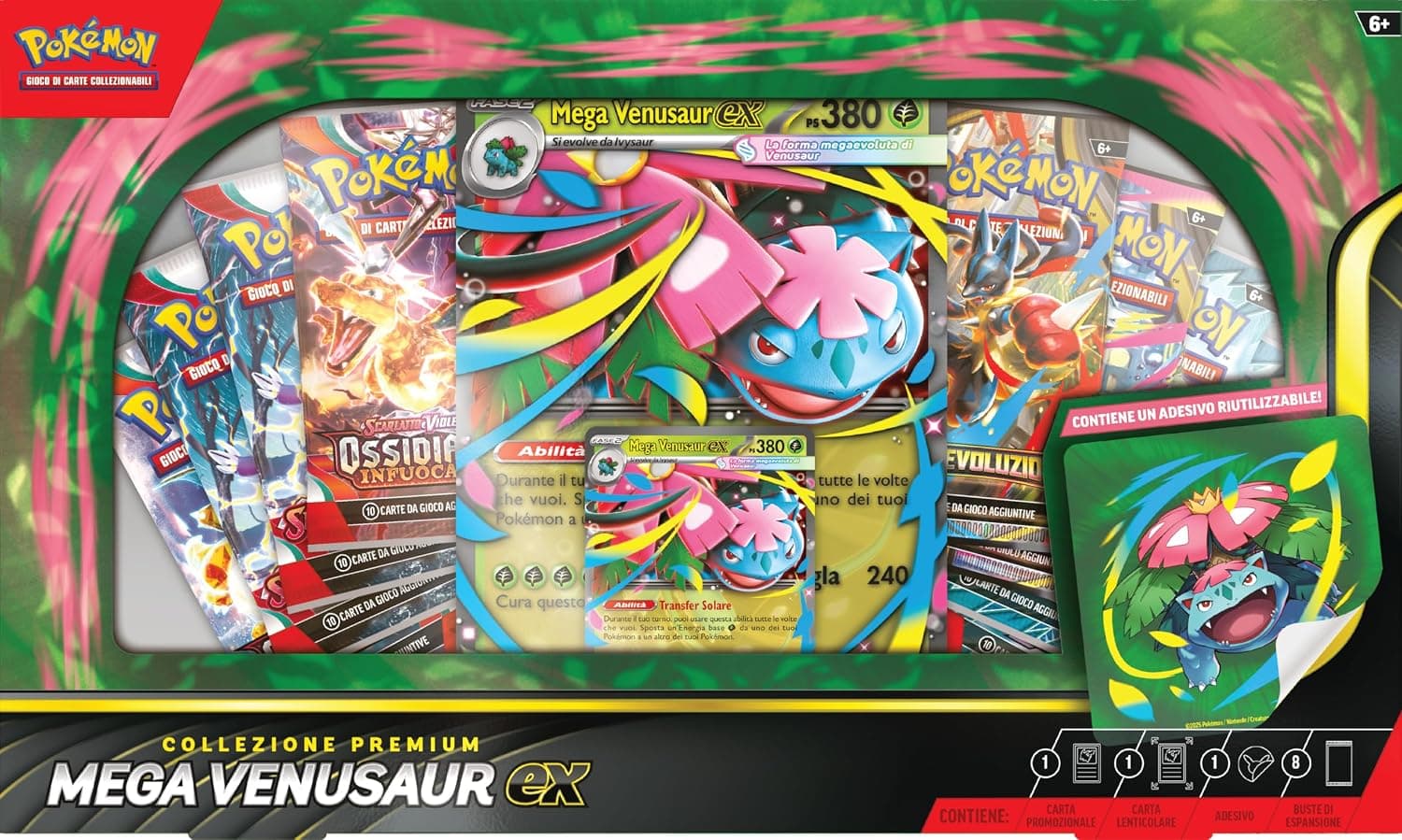 Carta holográfica de Mega Venusaur-ex lista para jugar