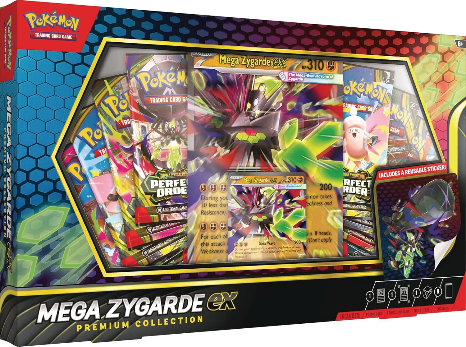 La carta lenticular de gran tamaño de Mega Zygarde ex incluida en la colección
