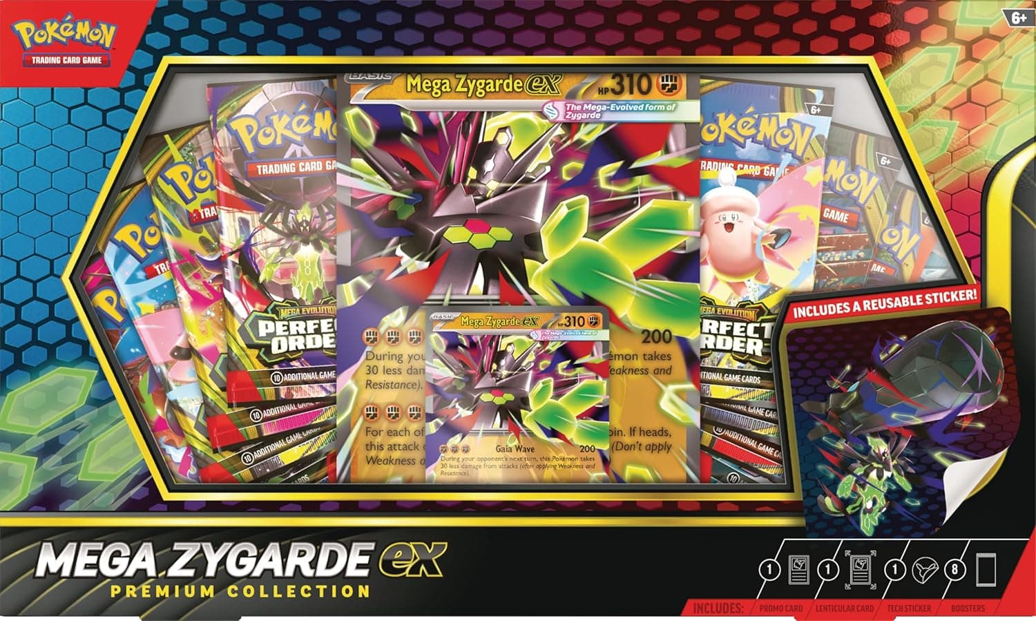 La caja de la Colección Premium Mega Zygarde ex