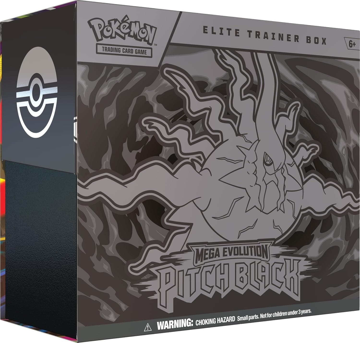 La Elite Trainer Box Pitch Black con la ilustración de Mega Darkrai ex en portada