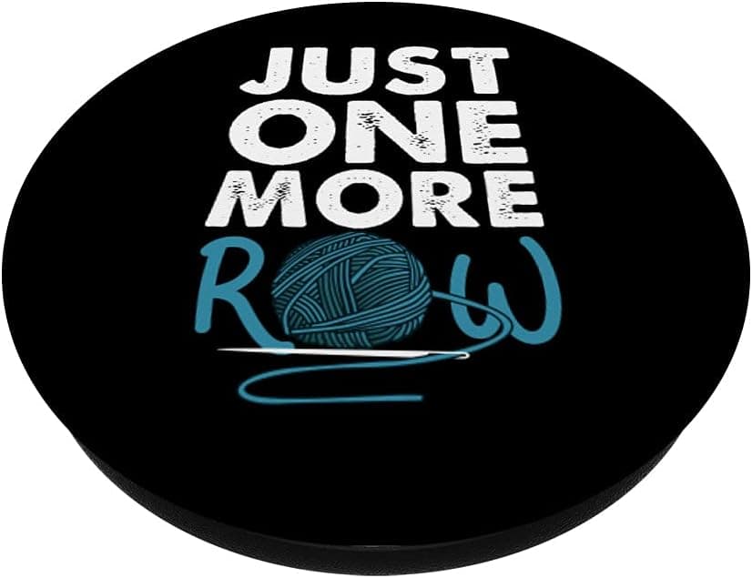 PopSocket para el móvil con diseño de ganchillo, «Just One More Row», foto 2