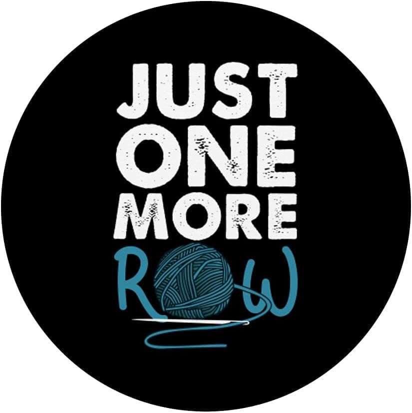PopSocket para el móvil con diseño de ganchillo, «Just One More Row», foto 3