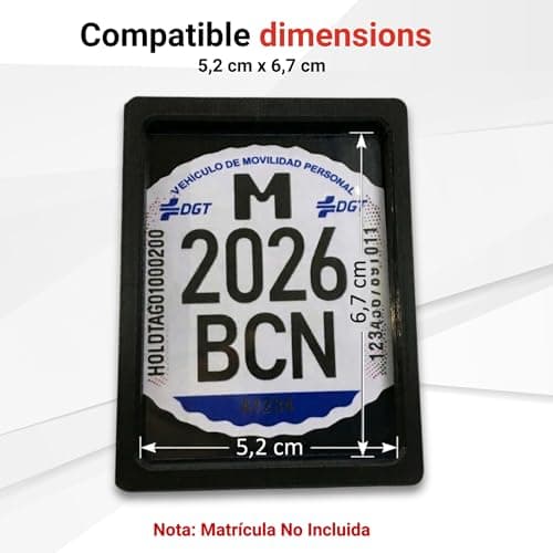 Cubierta transparente desmontable del portamatrícula HOLDTAG