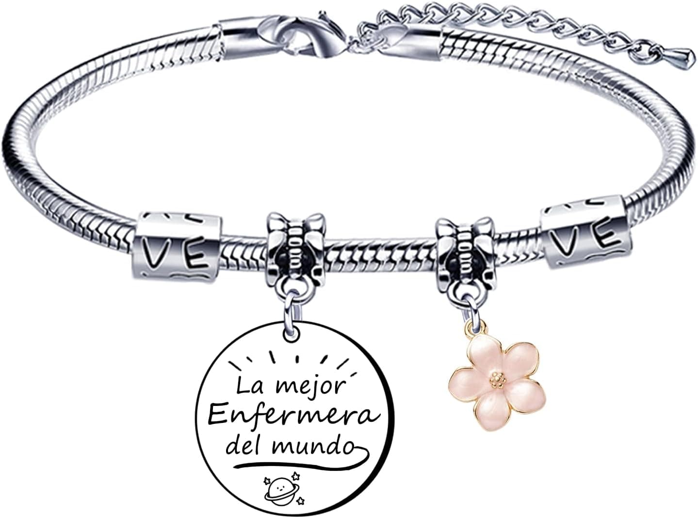 Pulsera de acero inoxidable con el grabado Enfermera para siempre