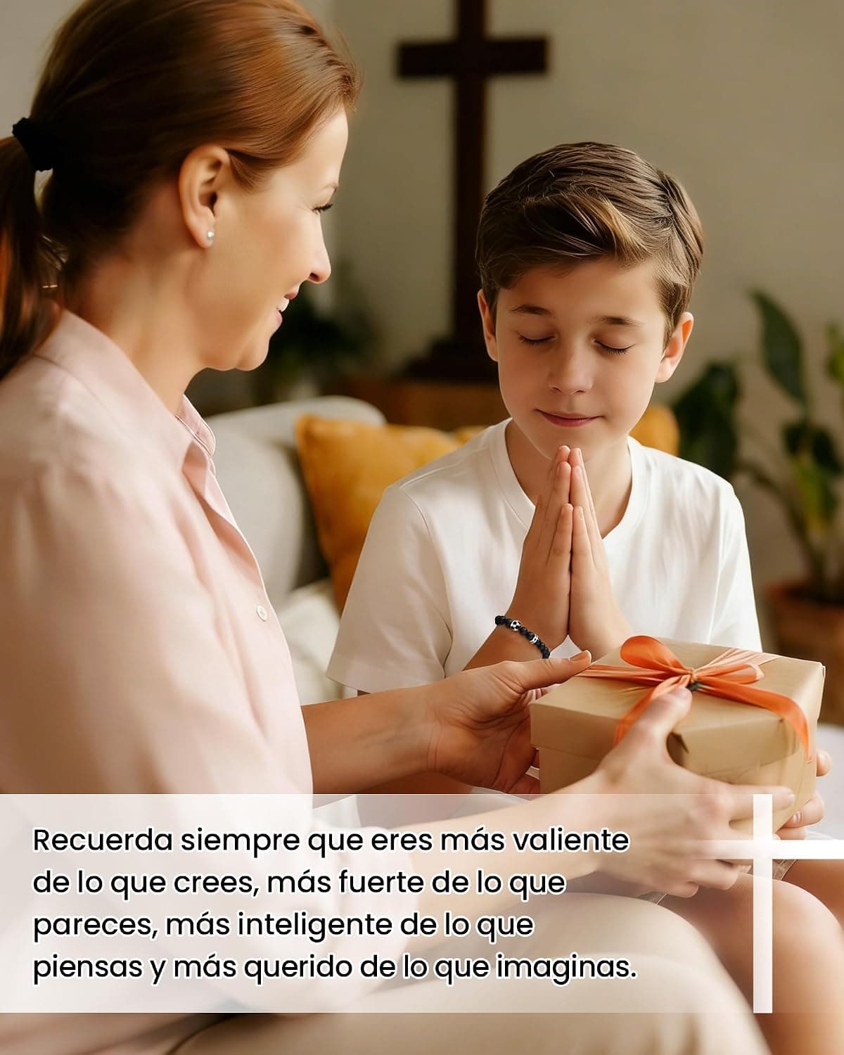 Pulsera de comunión con cruz ajustable, foto 3