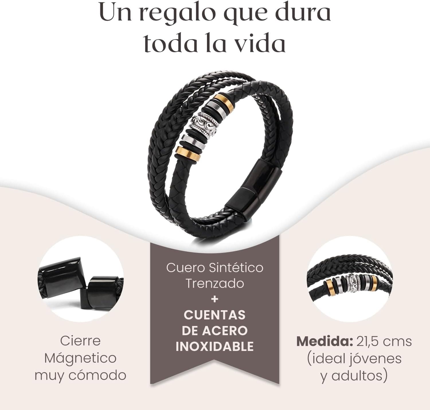 Brazalete de Cuero para el Cumpleaños de un Hombre, foto 3