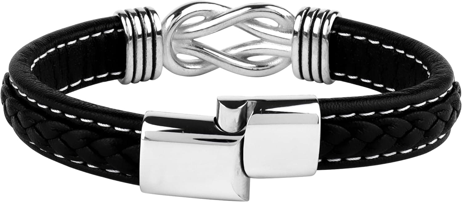 Pulsera de Cuero para Hombre con Mensaje, foto 3