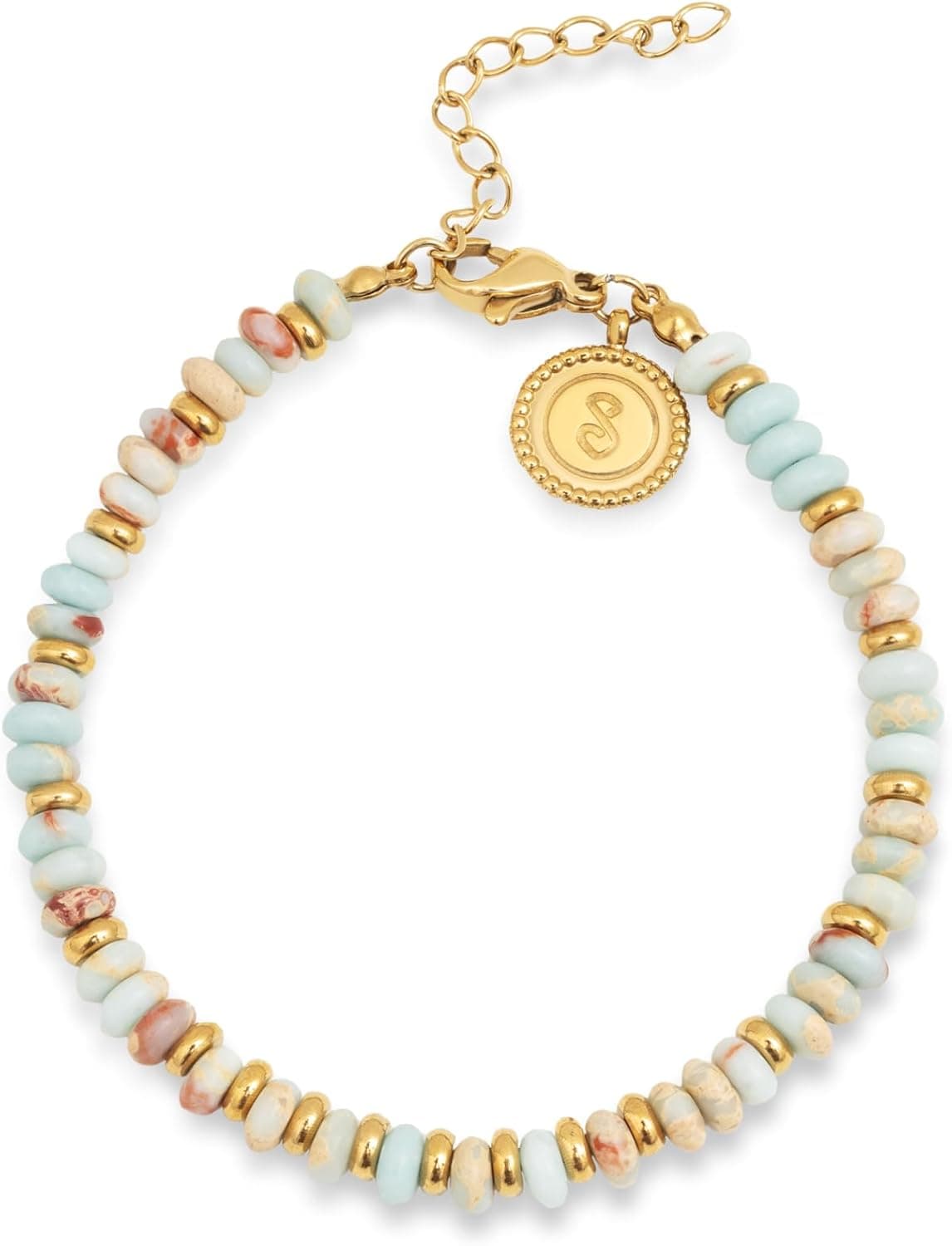 Pulsera Full Daylight de Singularu con baño de oro y cristales de colores