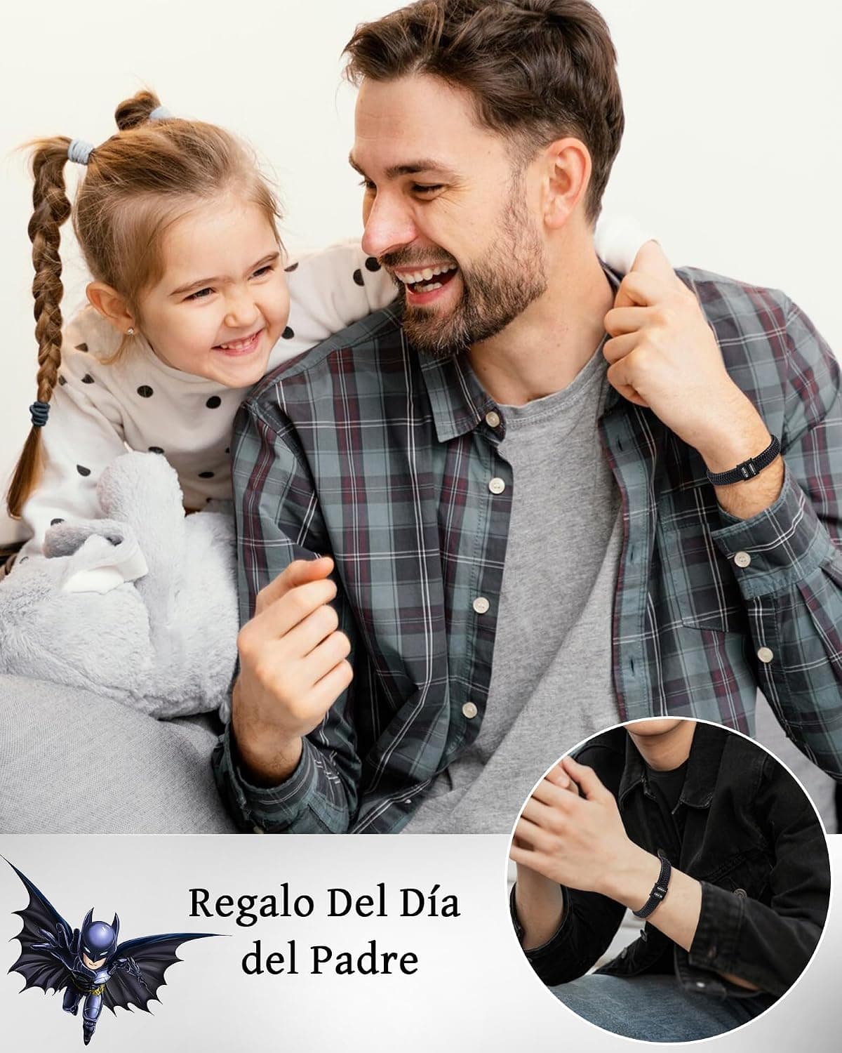 Detalle del grabado sobre la placa de la pulsera